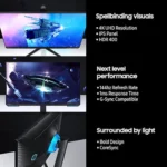 Samsung Odyssey 28in G70A Gaming Computer Monitor, 4K UHD LED Display, HDR 400, 144Hz, G-Sync and FreeSync Premium, Front Light Panels, LS28AG700NNXZA - Image 3