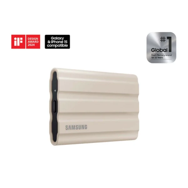 Samsung T7 Shield USB 3.2 Portable External SSD, Up to 1050MB/s - 1TB