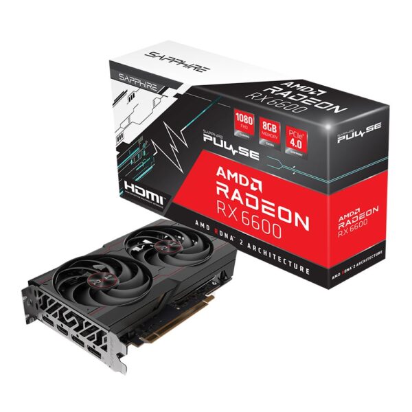 SAPPHIRE PULSE Radeon RX 6600 8GB GDDR6 PCI Express 4.0 ATX Gaming Graphics Card - Official Sapphire Refurbished