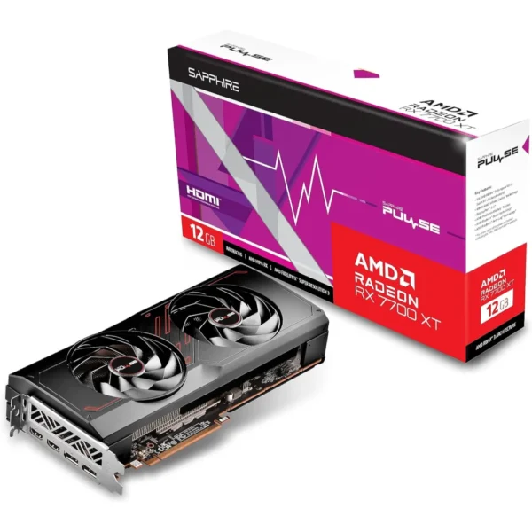 Sapphire 11335-04-20G Pulse AMD Radeon RX 7700 XT Gaming Graphics Card with 12GB GDDR6, AMD RDNA 3 - Official SAPPHIRE Refurbished