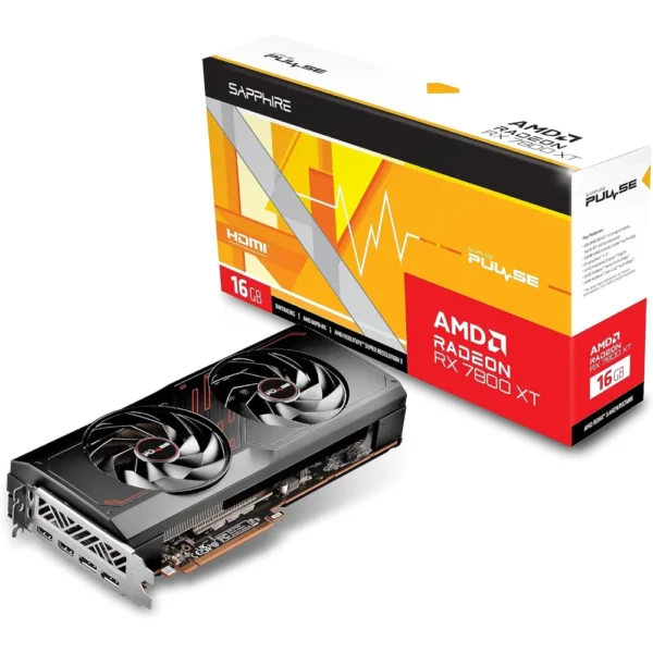 Sapphire 11330-02-20G Pulse AMD Radeon RX 7800 XT Gaming Graphics Card with 16GB GDDR6, AMD RDNA 3