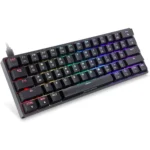 Skyloong GK61 Black Tri-mode Wireless RGB Mechanical Keyboard - Brown Switches - Image 4