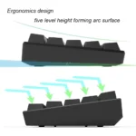 Skyloong GK61 Black Tri-mode Wireless RGB Mechanical Keyboard - Brown Switches - Image 3