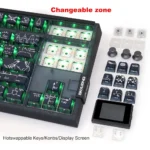 SKYLOONG GK87 Pro Wireless Mechanical Keyboard with TFT Screen - Crazy Scientist - Red Switches - Image 6