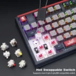 SKYLOONG GK87 Pro Wireless Mechanical Keyboard with TFT Screen - Spartan - Red Switches - Image 3