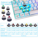 Skyloong GK68 White Tri-mode Wireless RGB Mechanical Keyboard - Yellow Switches - Image 2