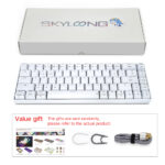 Skyloong GK68 White Tri-mode Wireless RGB Mechanical Keyboard - Yellow Switches - Image 3