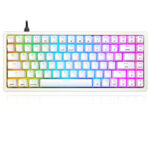 Skyloong GK84 White Tri-mode Wireless RGB Mechanical Keyboard - Brown Switches