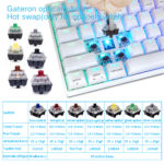 Skyloong GK96 White Tri-mode Wireless RGB Mechanical Keyboard - Red Switches - Image 5