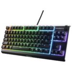 SteelSeries Apex 3 TKL RGB Gaming Keyboard – Tenkeyless Compact Form Factor - 8-Zone RGB Illumination – IP32 Water & Dust Resistant – Whisper Quiet Gaming Switch