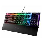 SteelSeries Apex 5 Hybrid Mechanical Gaming Keyboard – Per-Key RGB Illumination – Aircraft Grade Aluminum Alloy Frame – OLED Smart Display (Hybrid Blue Switch) - Image 3