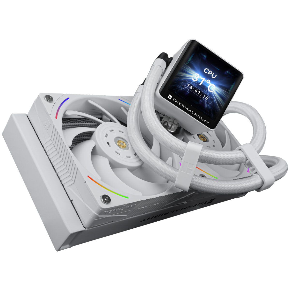 Thermalright Frozen Vision 240 ARGB 240mm AIO Liquid CPU Cooler, IPS LCD Screen - White - Image 6