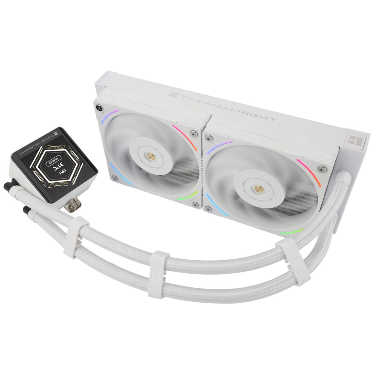Thermalright Frozen Vision 240 ARGB 240mm AIO Liquid CPU Cooler, IPS LCD Screen - White - Image 4
