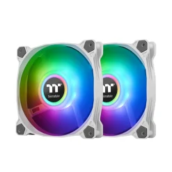 Thermaltake Pure Duo 12 ARGB Sync Radiator Fan, 2-Pack - Snow