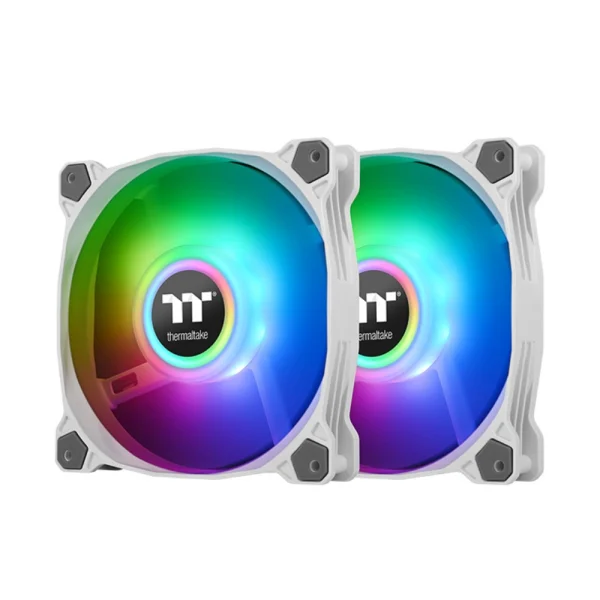Thermaltake Pure Duo 12 ARGB Sync Radiator Fan, 2-Pack - Snow