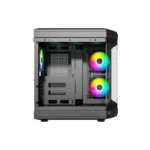 Thunder Carbon TGC-639B Modern Aesthetic Dual Chamber Panoramic Tempered Glass Mid-Tower ATX PC Gaming Case - Black - Image 8