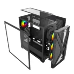 Thunder Diesel TGC-684 ATX Gaming Case - 3 ARGB Fans Pre-Installed - Image 4