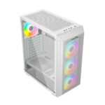 Thunder Furor Next Level TGC-225w ARGB ATX Case - White - 3 ARGB Fans Pre-Installed - Image 2