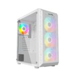 Thunder Furor Next Level TGC-225w ARGB ATX Case - White - 3 ARGB Fans Pre-Installed