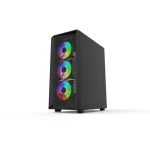 Thunder Gladius TGC-1026-B E-ATX ARGB Gaming Case - 3 ARGB Fans Pre-Installed - Image 2