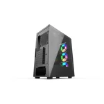 Thunder Gladius TGC-1026-B E-ATX ARGB Gaming Case - 3 ARGB Fans Pre-Installed - Image 7