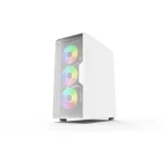 Thunder Gladius TGC-1026-W E-ATX ARGB Gaming Case - 3 ARGB Fans Pre-Installed - White - Image 2