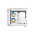 Thunder Rogue TGC-657W Modern Aesthetic Dual Chamber Panoramic Tempered Glass Mid-Tower ATX PC Gaming Case - White - Image 3
