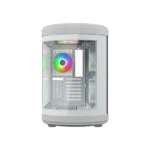 Thunder Rogue TGC-657W Modern Aesthetic Dual Chamber Panoramic Tempered Glass Mid-Tower ATX PC Gaming Case - White - Image 5