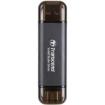 Transcend ESD310C 512GB Dual USB 10Gbps Portable SSD, USB Type-A, USB Type-C, TS512GESD310C