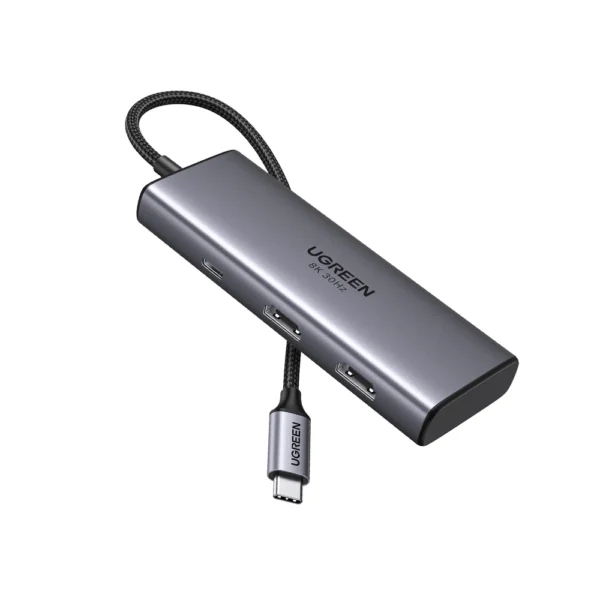 Ugreen 15852 USB-C to2*USB-A 3.0+USB-C
3.0+2*HDMI+PD port Converter USB-A&C
+ 8K@30Hz & 2*HDMI with PD