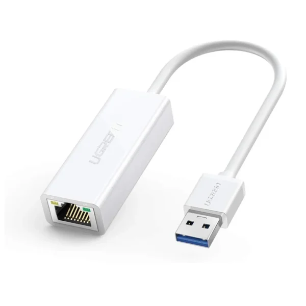 Ugreen 20255 USB 3.0 A To Gigabit Ethernet Adapter White ABS 10cm