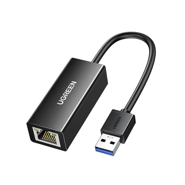 Ugreen 20256 USB 3.0 A To Gigabit Ethernet Adapter Black ABS 10cm