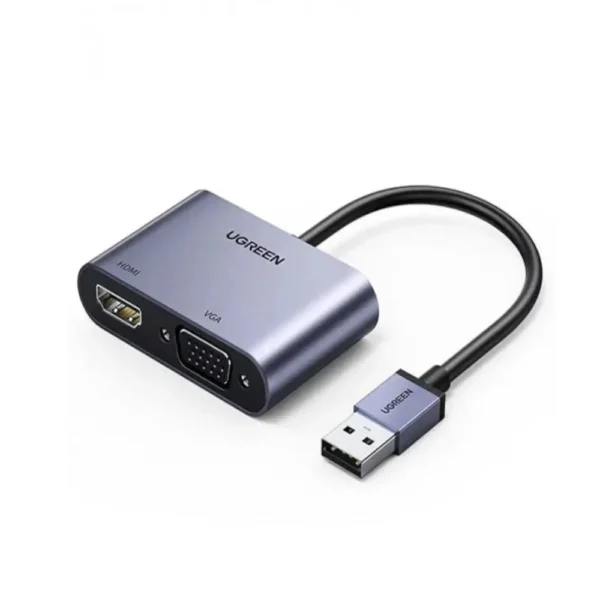Ugreen 20518 USB 3.0 to HDMI+VGA converter Supported Dual-screen display (same screen)