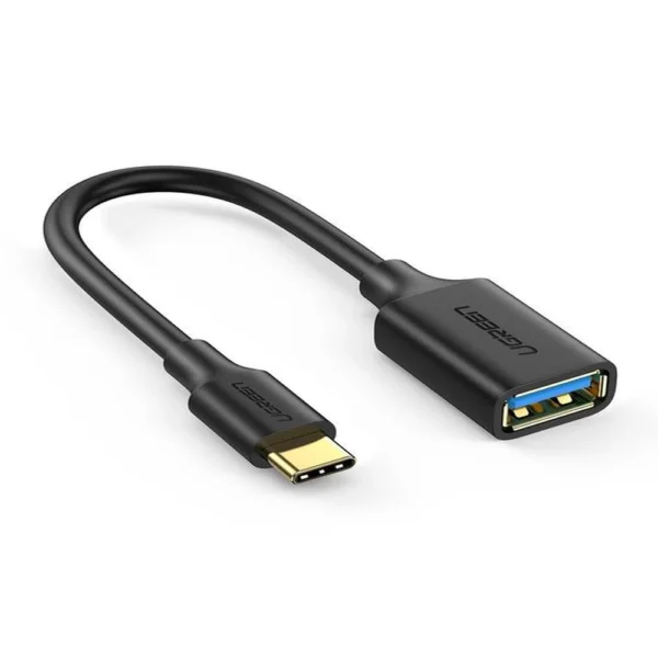 Ugreen 30701 USB-C Male To USB 3.0 A Female OTG Cable Black