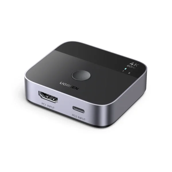 Ugreen 55452 USB-C+HDMI Switch 2-in-1 Out 4K@60Hz Aluminum Switcher for Laptops, MacBook