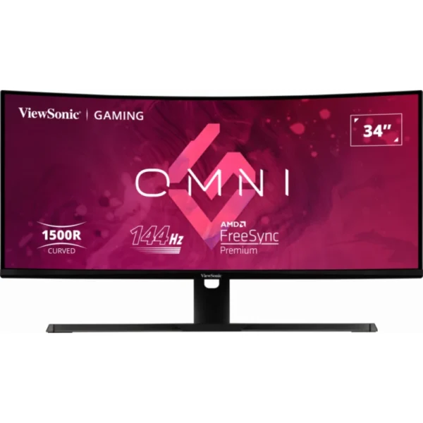 ViewSonic OMNI VX3418-2KPC 34-inch Ultrawide Curved 1440p 1ms 144Hz Gaming Monitor With Adaptive Sync