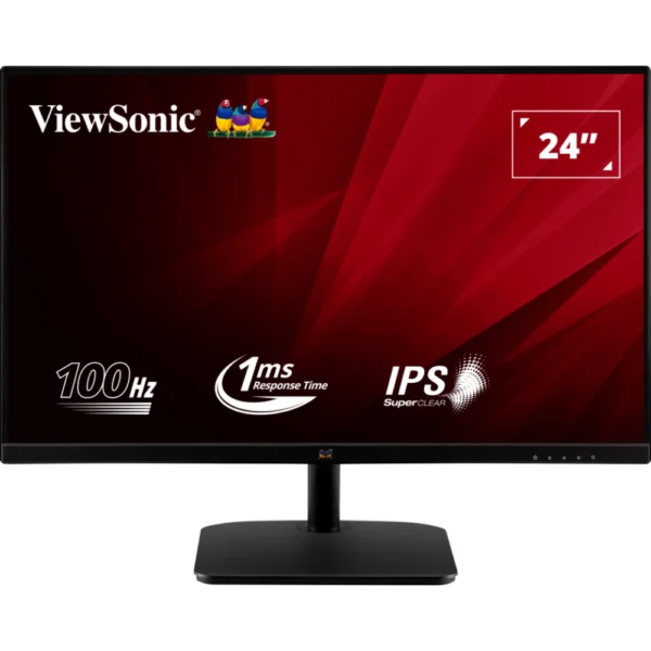 ViewSonic VA2432-H 24-inch Full HD IPS Monitor with Frameless Design, VGA, HDMI, DisplayPort, Eye Care