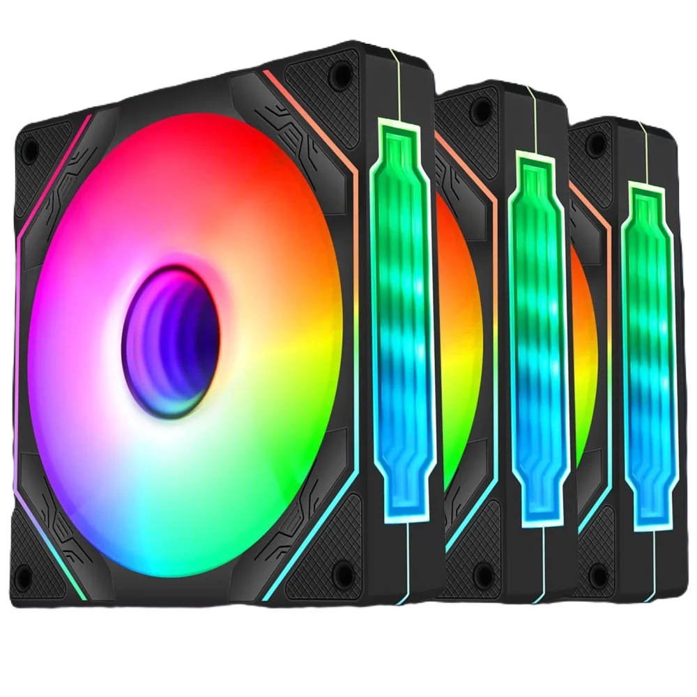 vortex-enigma-argb-infinity-3-in-1-cooling-fan-kit-bk.webp VORTEX ENIGMA ARGB Infinity 3-in-1 Reverse Blade Cooling Fan Kit with Controller - Black - Image 1