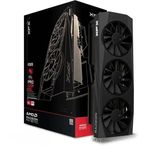 XFX RX-97QICKBB9 Quicksilver AMD Radeon RX 9070 OC Gaming  Graphics Card, 16GB GDDR6, 256bit, HDMI/3x DP, AMD RDNA 4