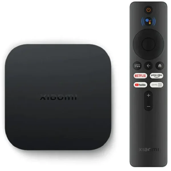 Xiaomi TV Box S (3rd Gen), 4K UHD, Dolby Vision, Dolby Atmos & DTS:X, 64-bit A55 CPU, Wi-Fi 6, Bluetooth Voice Control Remote Included, Compact Design
