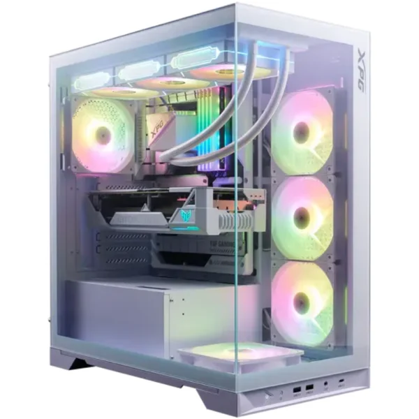 XPG Invader X BTF Mid-Tower PC Case, Reverse-Connector Motherboard Compatibility – White