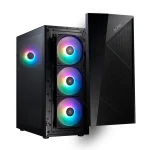 XPG LANDER 500 Mid Tower Gaming Case - Black - 4 ARGB Fans Pre-Installed - Image 4