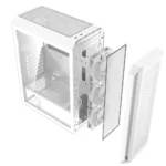 XPG VALOR AIR Plus Mid Tower Gaming Case - White - 4 ARGB Fans Pre-Installed - Image 4
