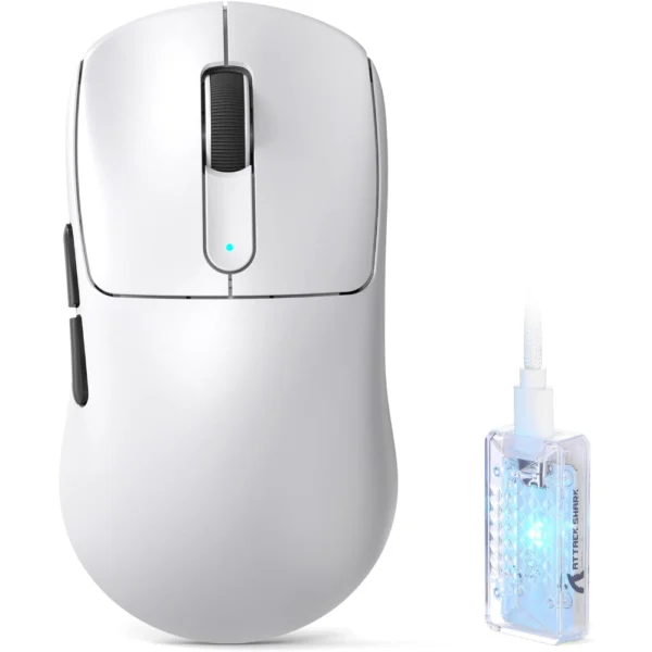 ATTACK SHARK V5 8K Ultra-Light Tri-Mode Gaming Mouse - White