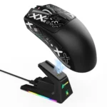 ATTACK SHARK X1 Tri-mode Gaming Mouse w/ Touchpad RGB Charging Dock PAW3395PRO Sensor - Black