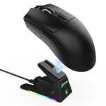 ATTACK SHARK X1 Tri-mode Gaming Mouse w/ Touchpad RGB Charging Dock PAW3395PRO Sensor - Black - Image 2