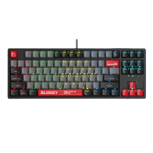 Bloody S87 Mechanical Gaming Keyboard - Red Switches - Energy Red