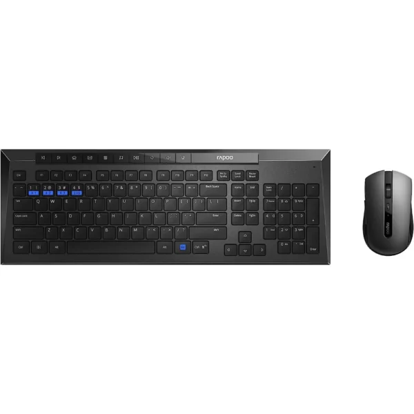 Rapoo 8210M Multi-mode Wireless Keyboard & Mouse - US_Black