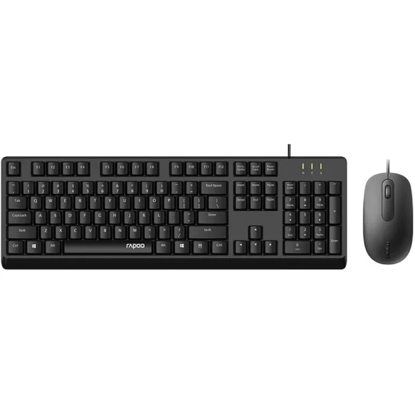 Rapoo X130 Pro Wired Mouse & Keyboard Combo - US_Black