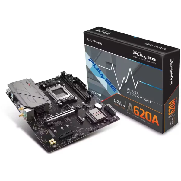 SAPPHIRE PULSE A620AM WiFi AM5 DDR5 microATX Motherboard